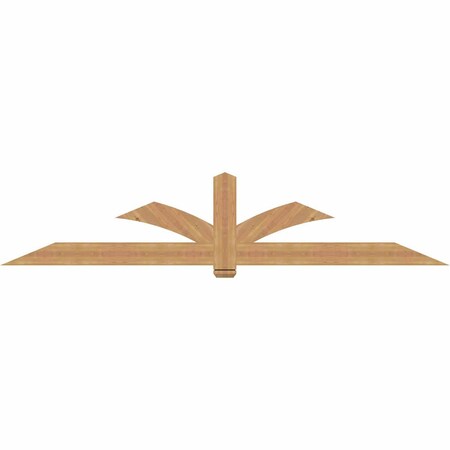 Ekena Millwork Redmond Smooth Timber Gable Bracket, Western Red Cedar, 108"W x 22"H x 1 1/2"D x 5 1/2"F, 5/12 Pitch GBW108X22X0206RED00SWR